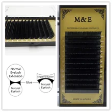 ME. LASH 3 лотка/лот 0,15 0,20x0,07 мм толщина в виде плоского эллипса ресницы все размеры мягкие тонкие накладные ресницы плоские норковые 3D ресницы