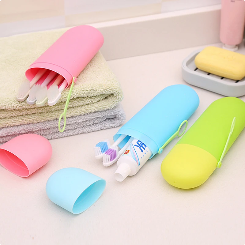 Portable Travel Toothpaste Toothbrush Holder Cap Case Household Storage Cup Outdoor Holder Bathroom Accessories