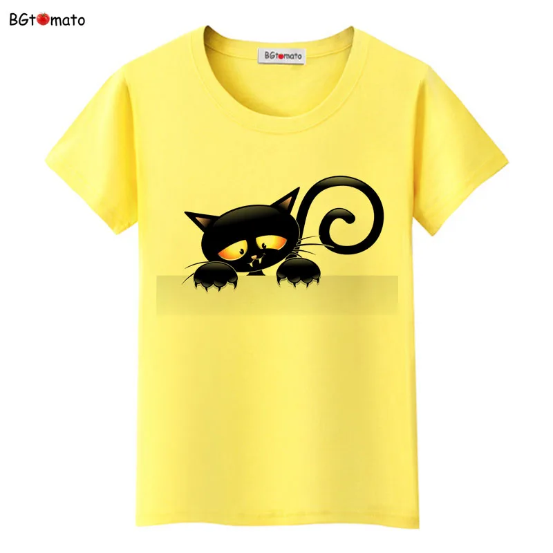 

2021 Elegent black cat t-shirt summer cool top Hot sale 3d printed t-shirts clothes cheap sale t shirt women top tees