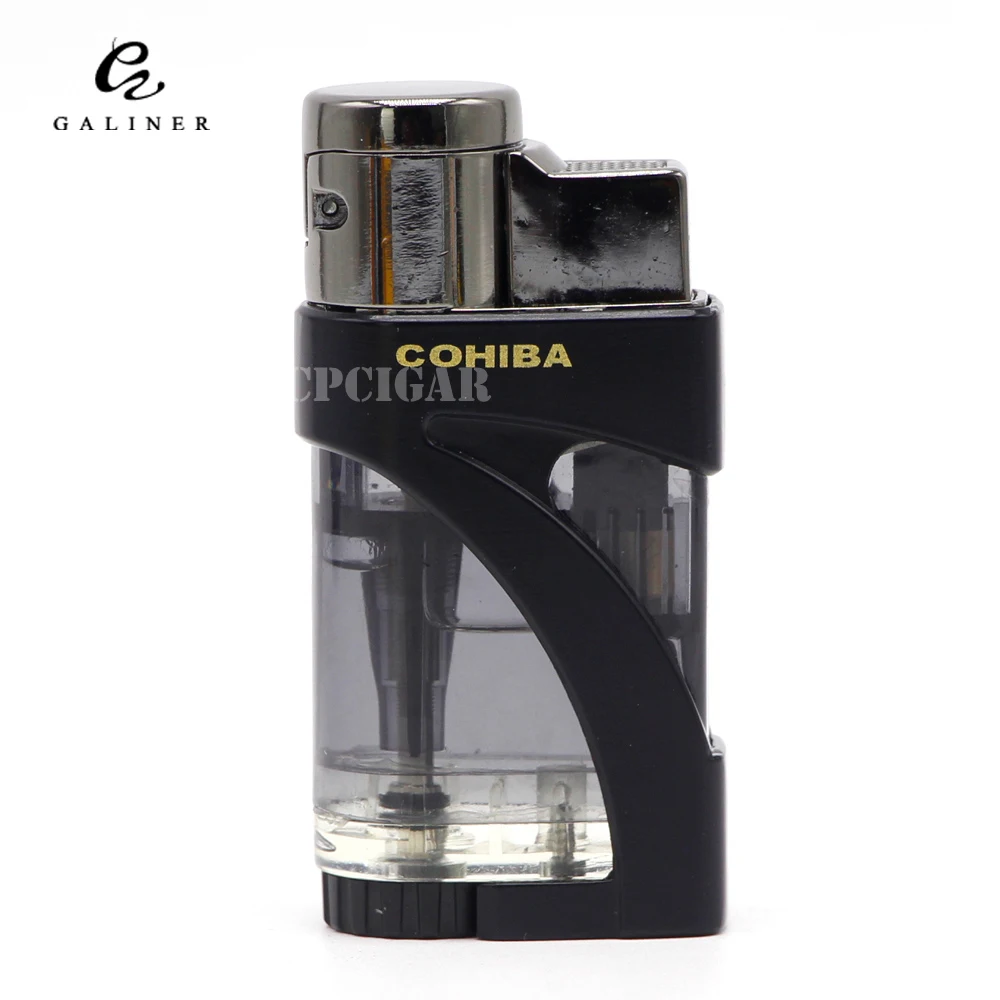COHIBA Cigar Lighter 2 Flames Windproof Gas Lighters Wholesalein Cigar