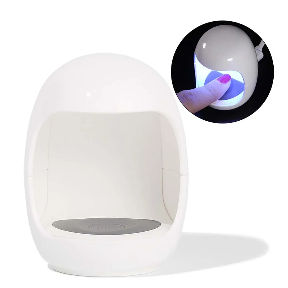 

Nail Dryer Egg Shape Phototherapy Nail Lamp For Manicure Gel Nails Polish Curing Mini LED Drying Timing Travel Nail Art Tools