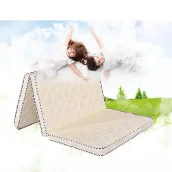

Three folding children's environmental protection mats coir hard mattress student dormitory single 1.2 double floor