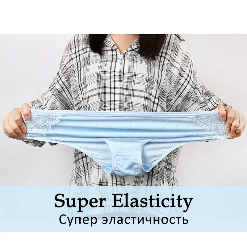 FINETOO хлопковые трусы для женщин большого размера модное нижнее белье женские