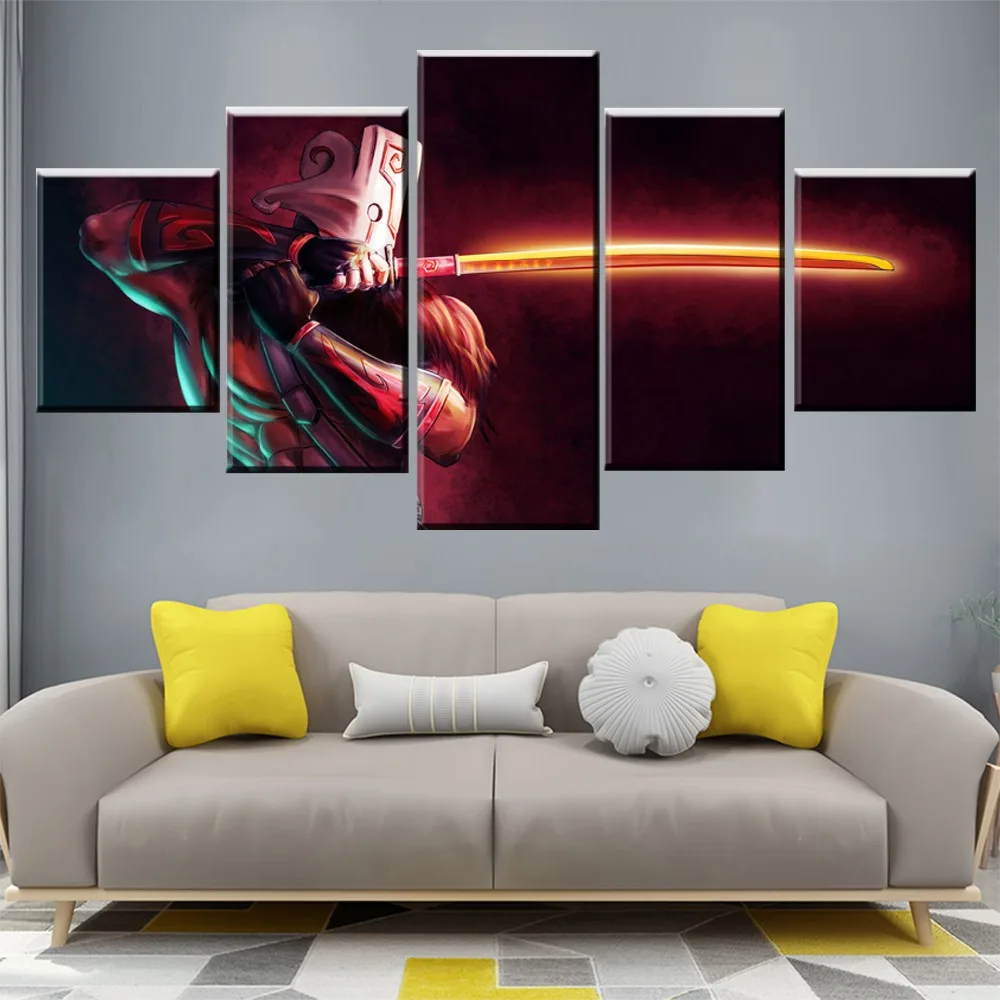  Modern Canvas Painting Modular Game Poster 5 Pieces 2 DotA Juggernaut Wall Art Home Decor Boys Room