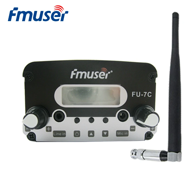 FMUSER FU-7C 7 Вт низкая мощность FM комплект передатчика PLL fm-передатчик Стерео FM вещательный передатчик для небольшой радиостанции CZE-7C