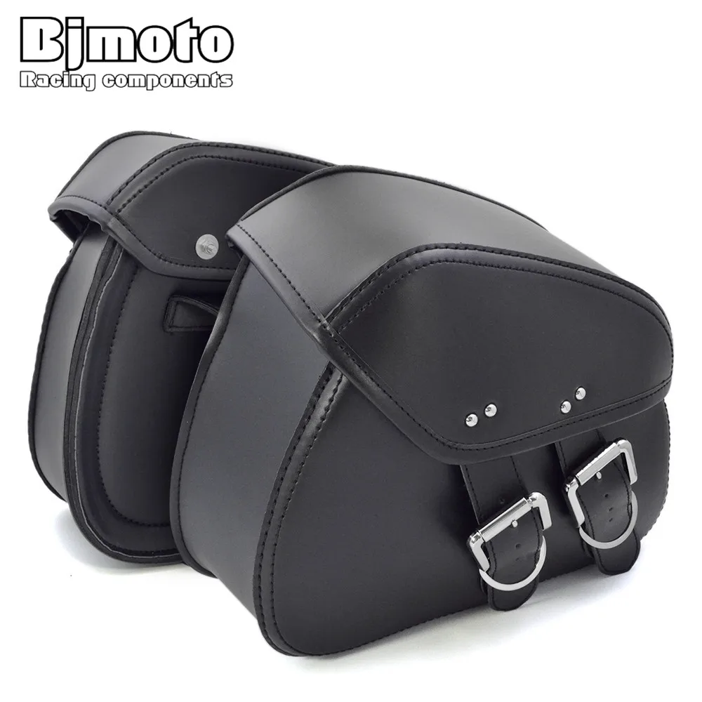 

BJMOTO Motorcycle PU Leather Saddle Side Tool Bags Saddle Bag for Motorbike Luggage Accessories