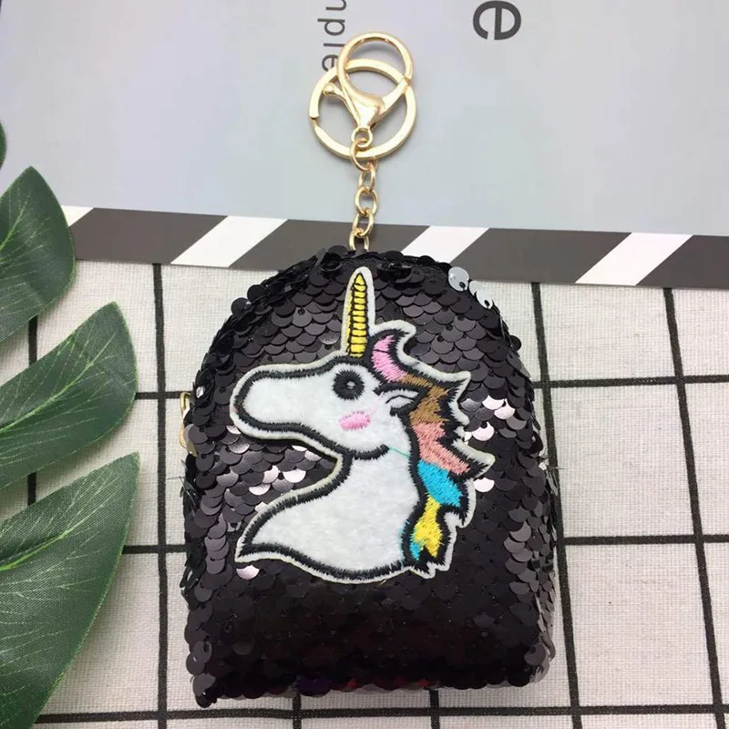 Единорог дизайн блесток Kawaii кошельки для женщин Деньги сумки обувь девочек дамы