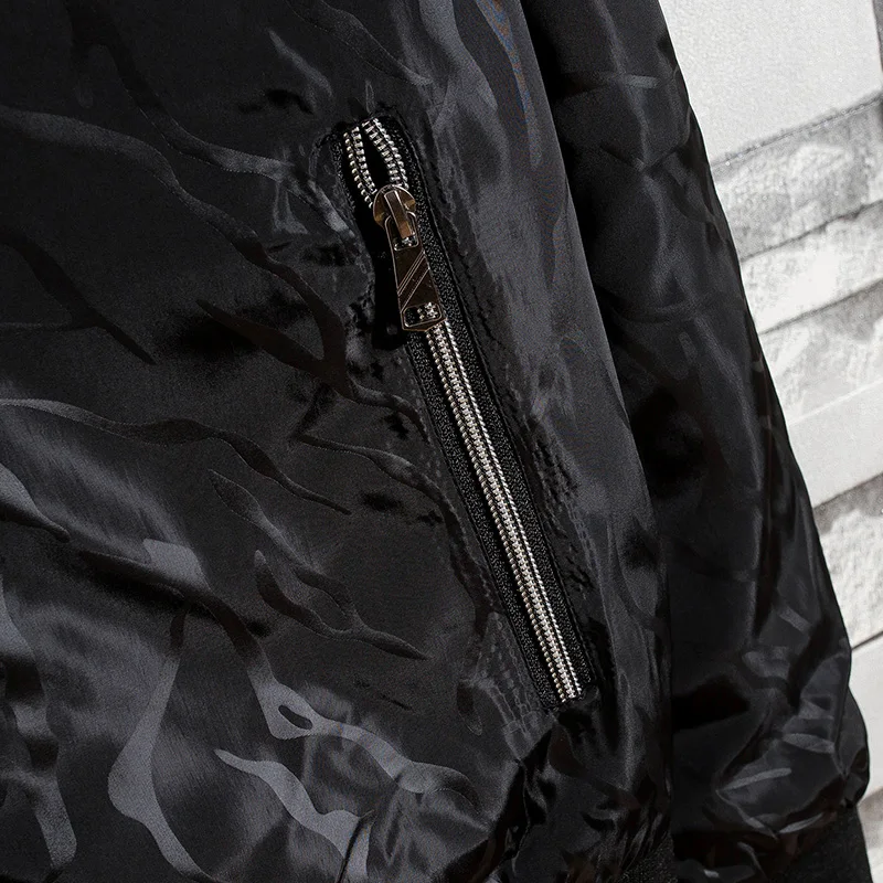 Otoño Los Hombres Cómodas Moda Impresión Y De Casual Chaquetas Transpirables Black Primavera Abrigo Hombres TZqwp5qa