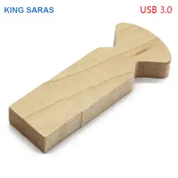 KING SARAS новая модель кленовый деревянный usb флеш-накопитель 4 ГБ 8 ГБ 16 ГБ 32 ГБ кленовый Деревянный usb 3,0