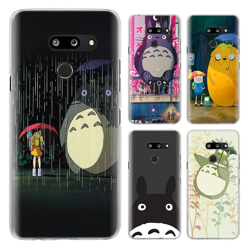 

Anime totoro My Neighbor Phone Cases for LG G7 G8 ThinQ G5 G6 V30 V40 V50 ThinQ Q6 Q7 Hard PC back cover case