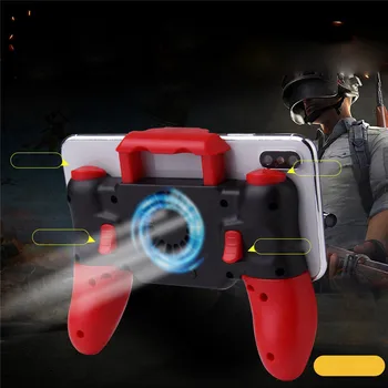 

F6 Bluetooth Gamepad Controller With Cooling Fan Heat Dissipation PUBG Game Pad Joystick For IOS Phone Built-in 800mAh Battery
