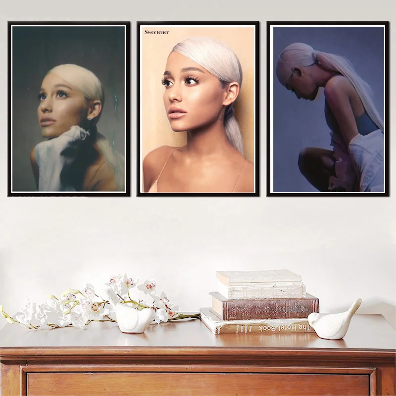 

Ariana Grande Sexy Pink Girl New Music Album Poster Wall Art Picture Posters and Prints Canvas Painting for Room Home Decor