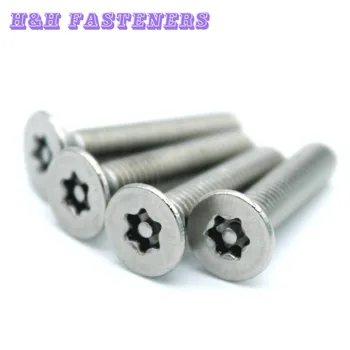 

M6 (Thread Dia. 6.0mm) A2 Security Screws Pin-In-Torx Flat Head Screws Torx TR Length 10 to 60mm