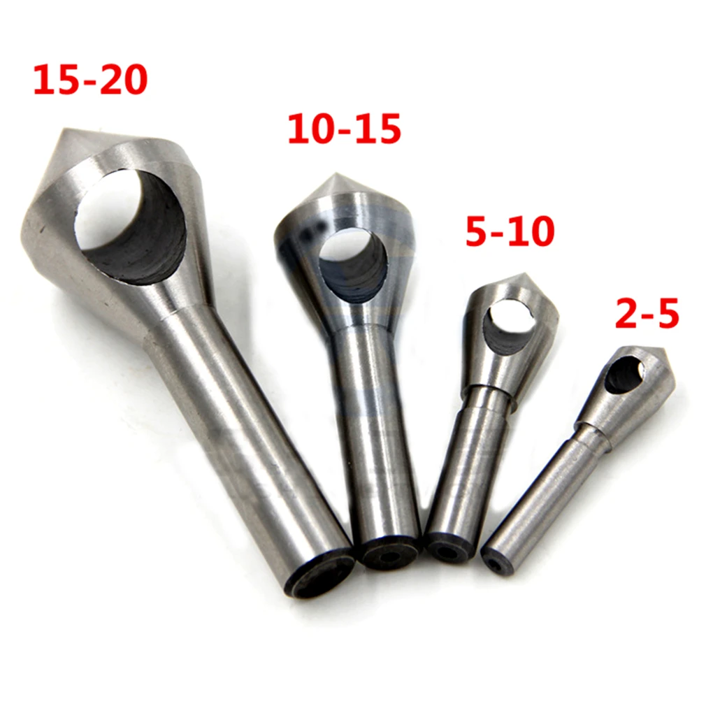 

4pcs/set 2-5/5-10/10-15/15-20mm Countersink Deburring Center Stepped Metal Drill Bits Expanding Chamfering Tools