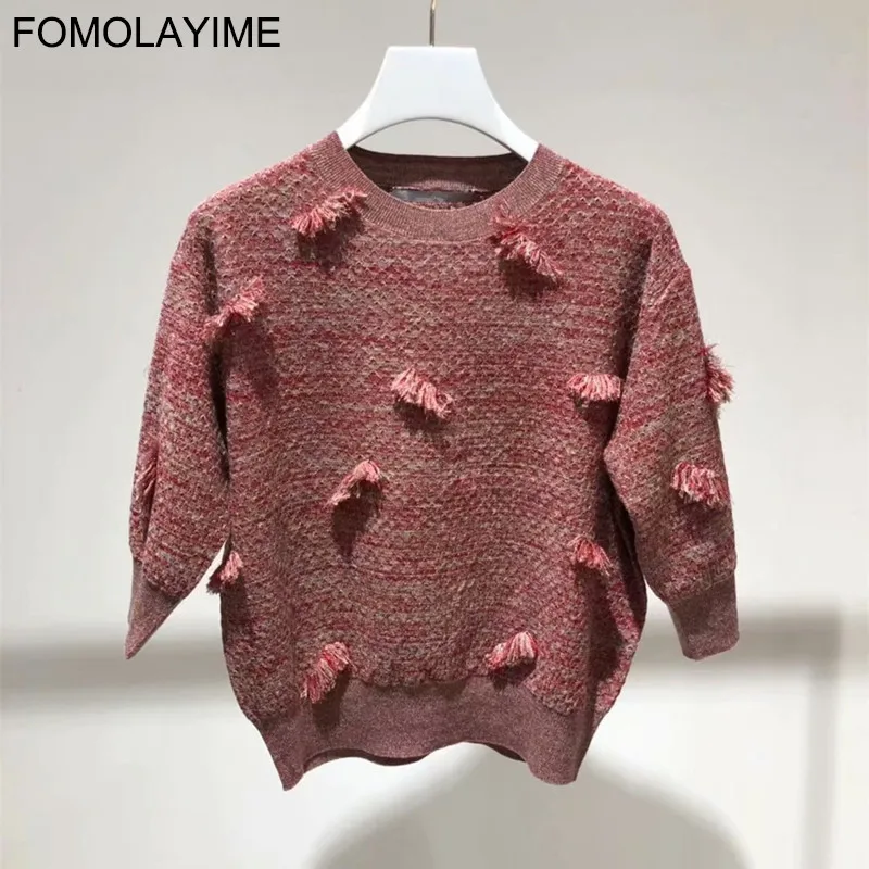 FOMOLAYIME трикотажная одежда высокого качества осенний пуловер Свитера