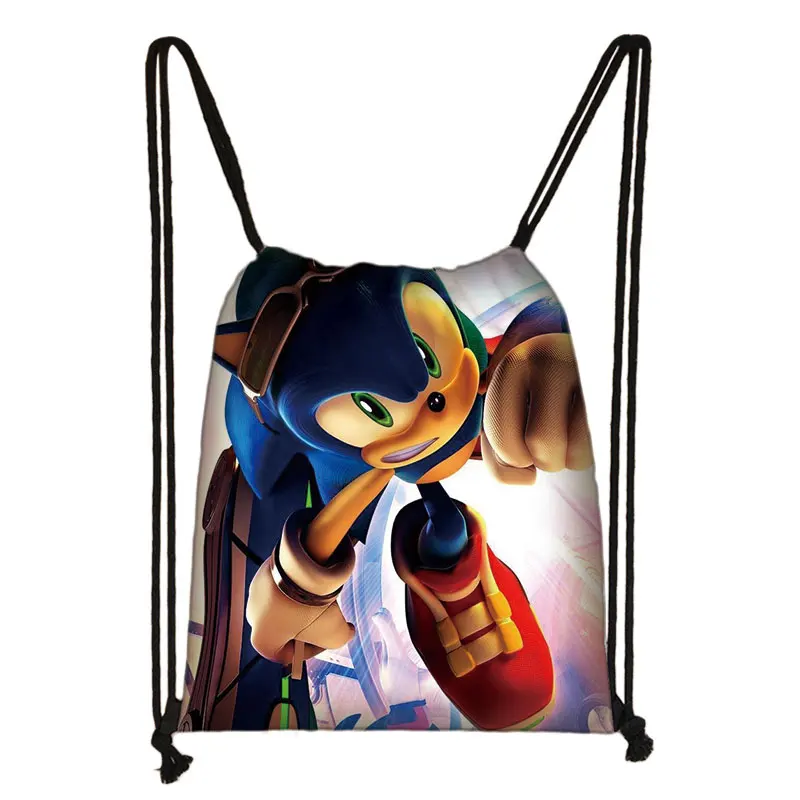 Mario Sonic Boom Hedgehogs 3D Drawstring Bag Printing Backpack Daily Casual Boys Girls knapsack Drawstring Bags - Цвет: 005