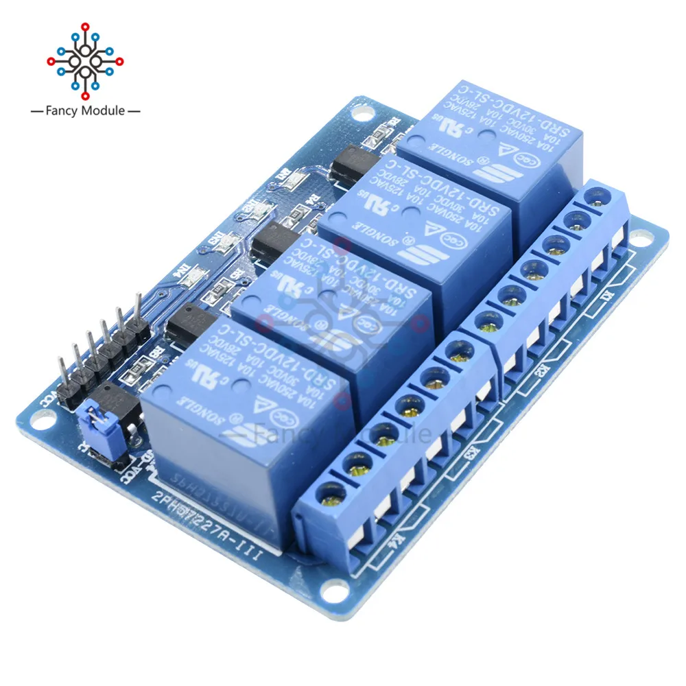 DC 12 В 4 канала реле модульный оптрон для Arduino ARM AVR DSP PIC MSP AC 250 В 10A DC 30 в низкий уровень сигнала MCU PLC управления