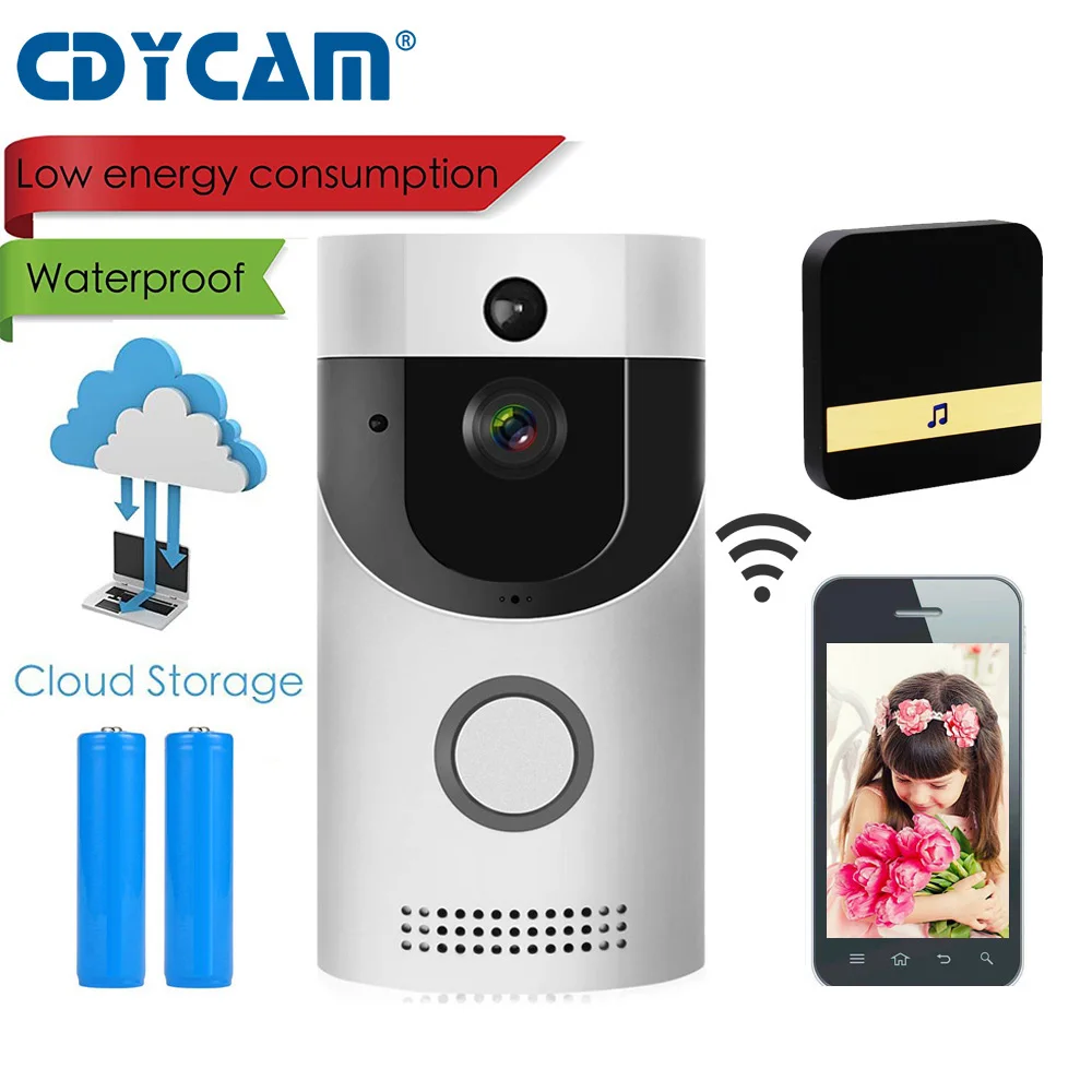 Waterproof WiFi Ring Video Doorbell Camera Phone Bell Intercom 720P UK Ship