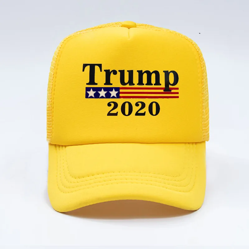 Новые шляпы Дональд Трамп Унисекс Взрослые сетчатые бейсболки на открытом воздухе спортивные шапки Чистая ручная печать на заказ с индивидуальным логотипом - Цвет: color 5