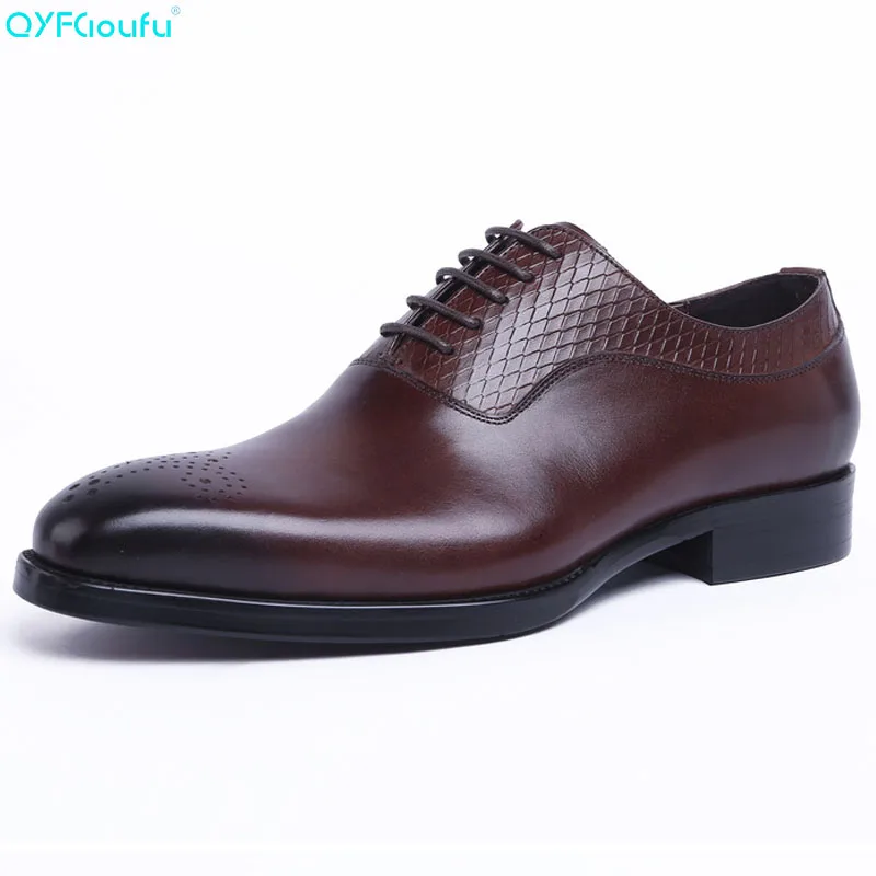 

Brand Genuine Leather Concise Men Business Shoes Breathable Formal Wedding Basic Shoes Men Dress Shoes Fashion New