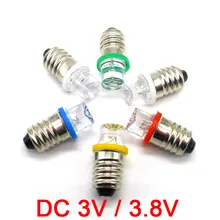 E10 Винт Светодиодная лампочка 0.3A 3V 3.8V Физическое оборудование Эксперимент Светлые шарики Белый