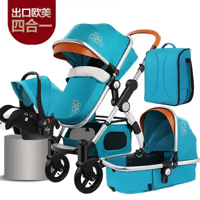 blue 3 in 1 travel system