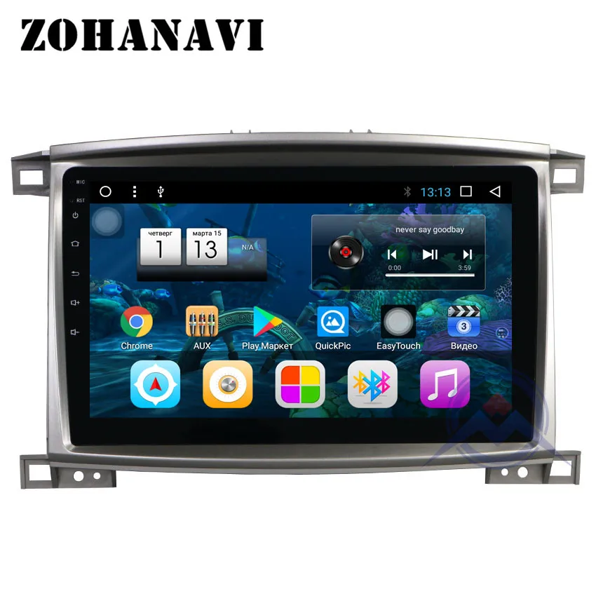 ZOHANAVI 10," Android 9,0 Восьмиядерный автомобильный DVD стерео для Toyota Land Cruiser 100 LC100 Lexus LX470 авто радио gps навигация