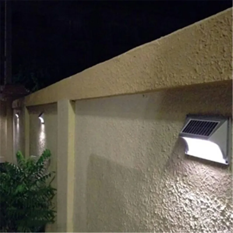 

Energy Saving LED Solar Panel Step Wall Lamp Waterproof Outdoor Garden Fence Light Sunlight Corner Stair Motion Sensor Lighting