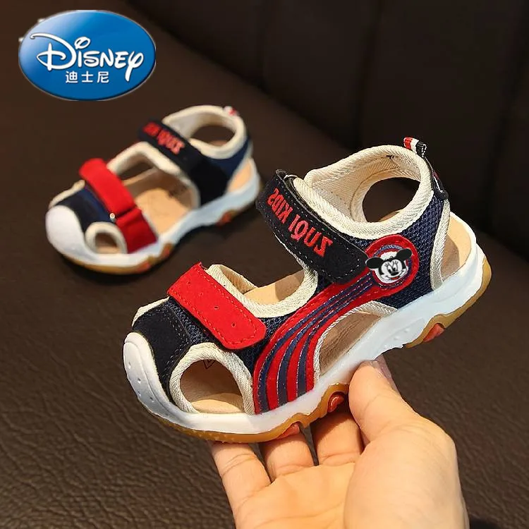 Disney детские для мальчиков и девочек детский многоцелевой обувь летняя пляжная обувь, сандалии с изображением Минни и Микки; тапочки на нескользящей мягкой подошве