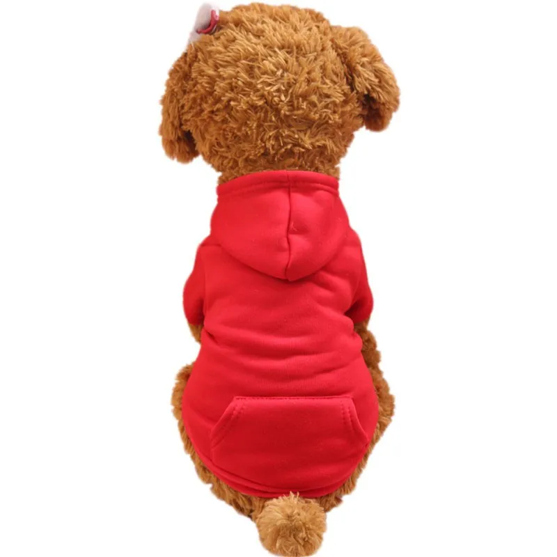 Собака Животное Балахон Пустой Карман с капюшоном свитер Pet Puppy Одежда собака пальто шляпа Костюмы