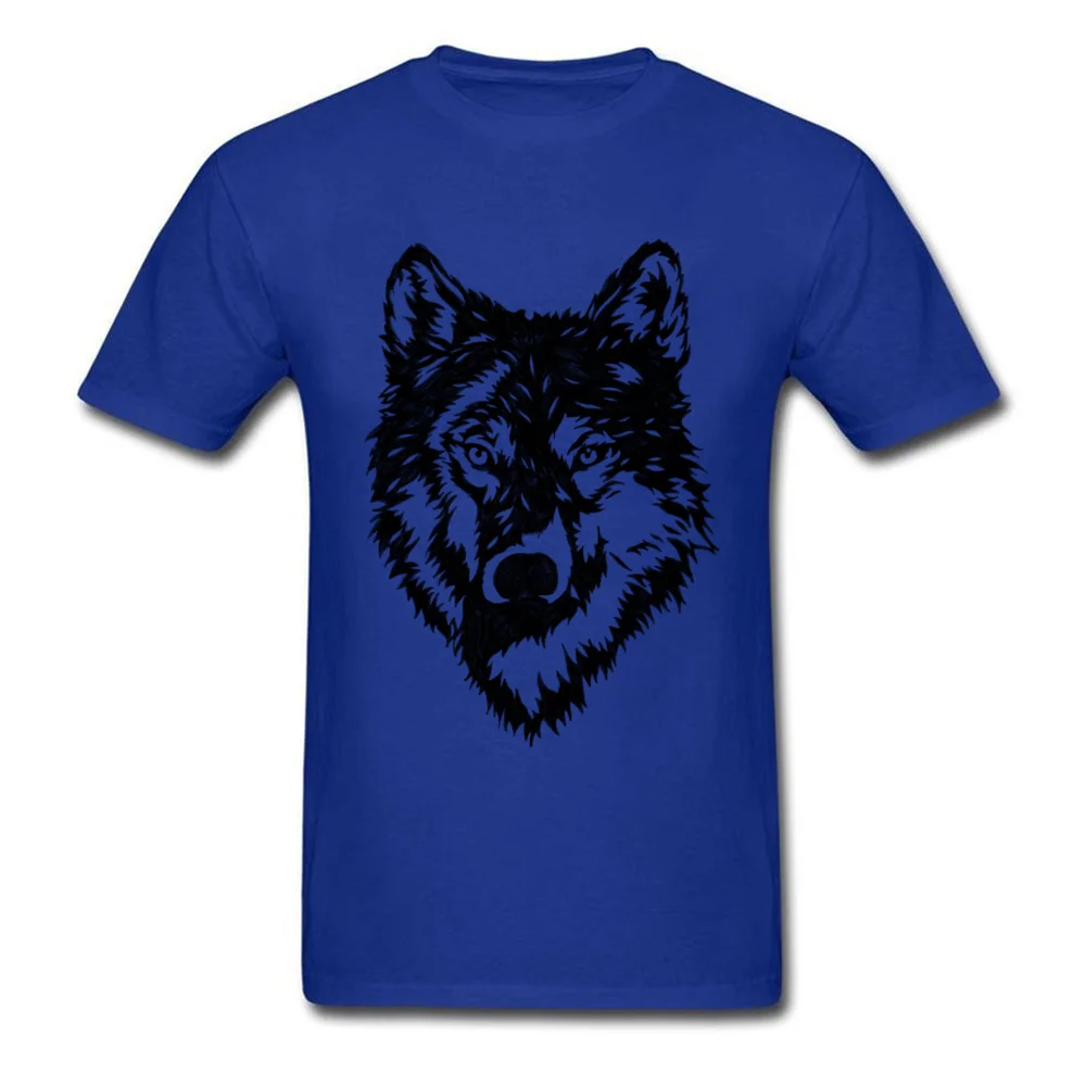 The Wolf One Custom Autumn 100% Cotton Fabric O Neck Men Tops & Tees Custom Sweatshirts 2018 Short Sleeve T Shirt The Wolf One blue