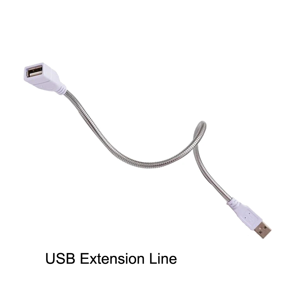 Мини Портативная светодиодная USB лампа DC5V 1,2 Вт 1,5 Вт 4 Вт 12 Вт супер яркий USB светодиодный свет для чтения книг лампа для power Bank PC ноутбук - Испускаемый цвет: 375mm Extension Line