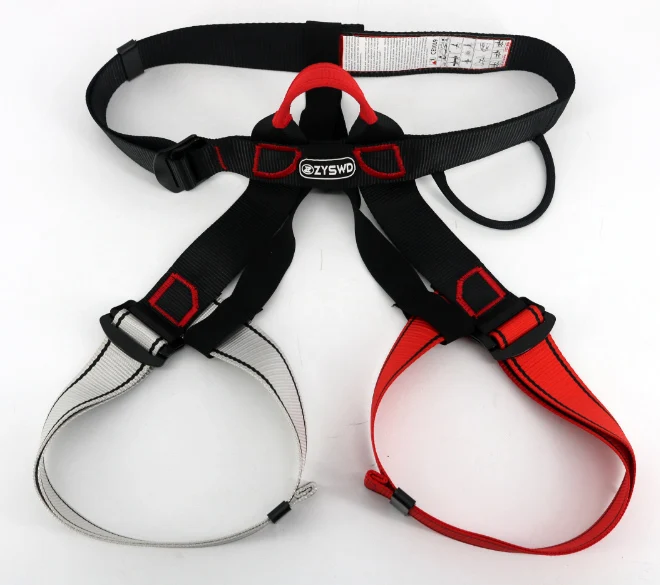 Outdoor Climbing Harness Bust Seat Belt Professional Rock Climbing Mountaineering Belt Safety Harness Rappelling Equipment - Цвет: Red and Gray