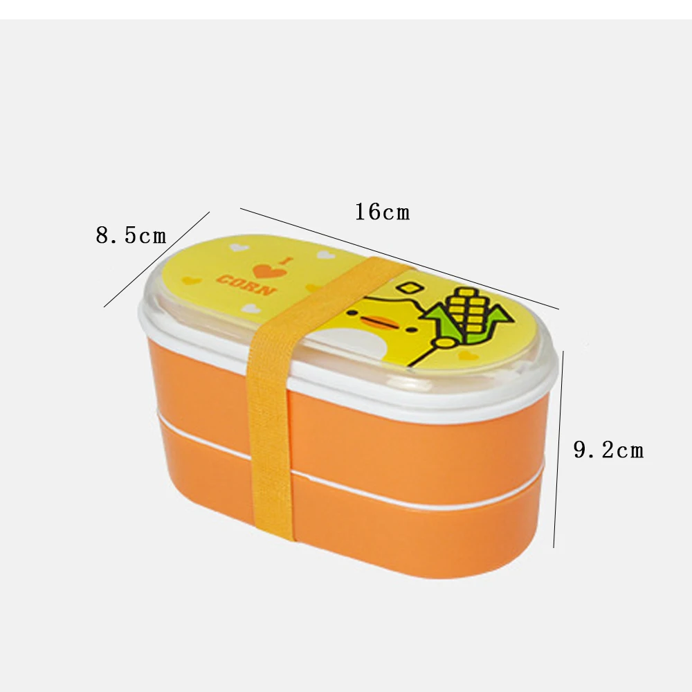 Портативный пластиковый контейнер для еды с героями мультфильмов, здоровый Ланч-бокс, бэнто-боксы, столовая посуда для студентов, столовые приборы для детей, 1 шт - Цвет: G 16X8.5X9.2cm