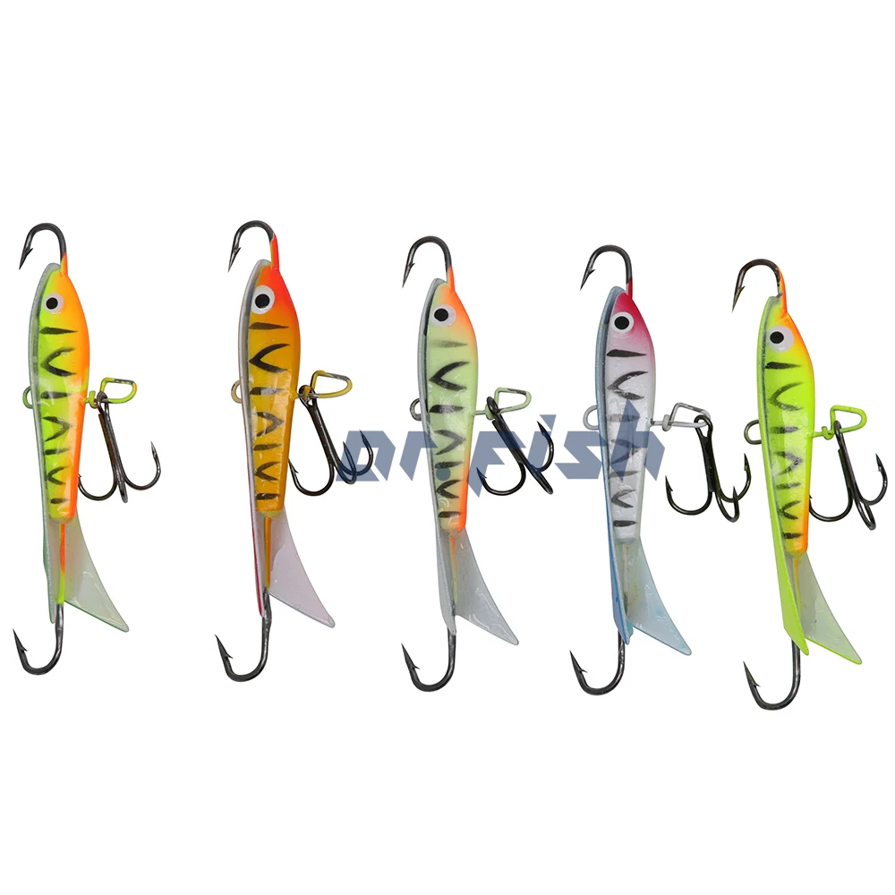 Buy Dr.Fish Ice Fishing Jig Lures with Treble Hooks Fishing Hooks Baits For