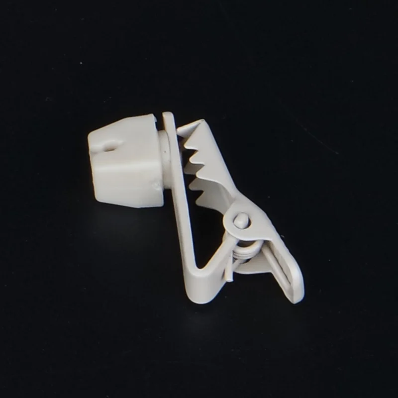 5PCS/Lot Beige Color Lavalier Lapel Microphone Cable Tie Clip Collar Mic Clamp Wireless Bodypack