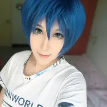 MCOSER Новая мода мультфильм 30 см Длинные Короткие u часть парик ombre Цвет arcana famiglia-Nova косплей парик