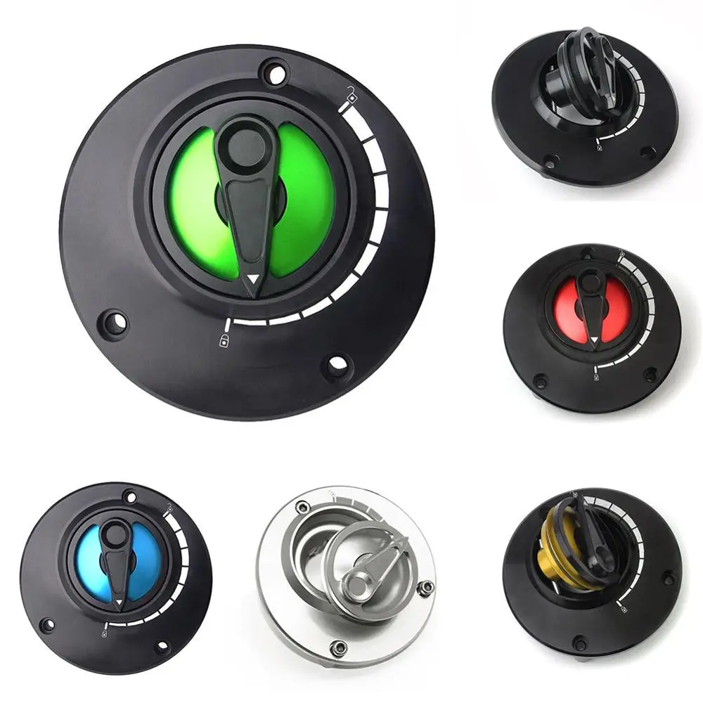 

GSX1300R HAYABUSA Motorcycle Fuel Tank Cap CNC Aluminum Keyless Twist off Nimble Quick Lock Gas Cover 2007-2018