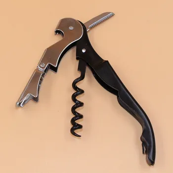 

1000pcs/lot High Quality Soft Velvet Touch Waiters Double Hinge Corkscrew Wine Key Bottle Opener With Plastic Handle