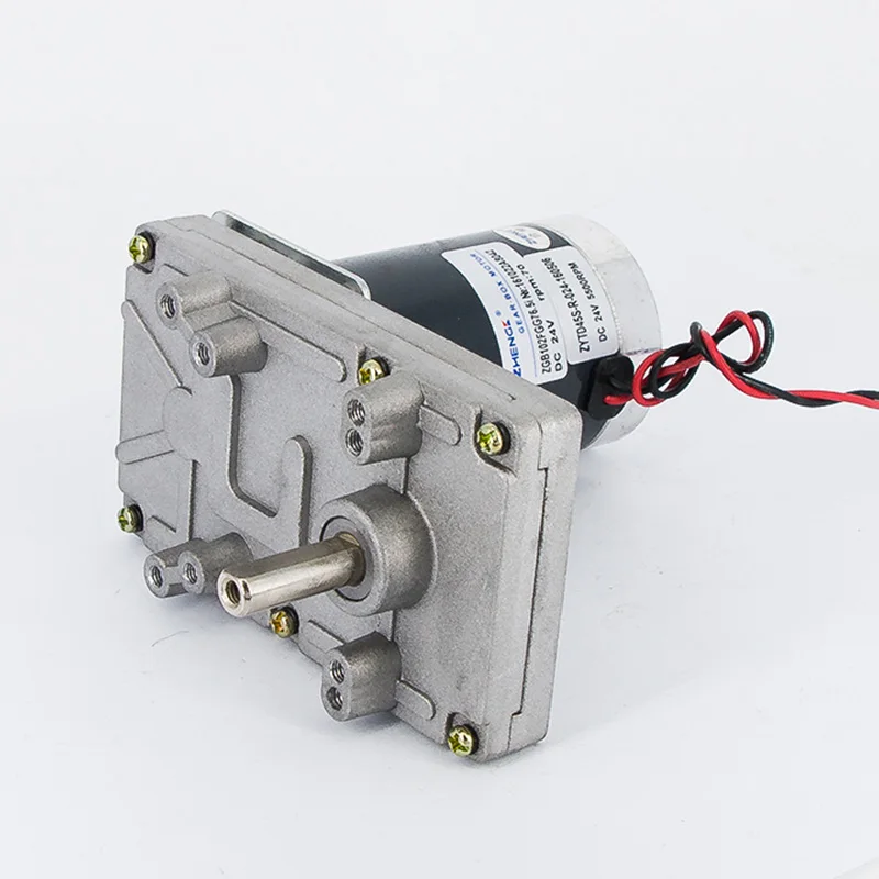 Двигатель ZHENGKE ZGB102FGG DC 12 В 24 14/30/70/150/200 об/мин червь мотор редуктор с большим