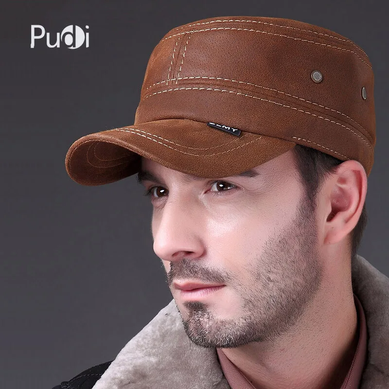  HL019 Genuine Leather baseball cap Fashion Box Hat/CAP 2017 new men brand army Nubuck leather cap h