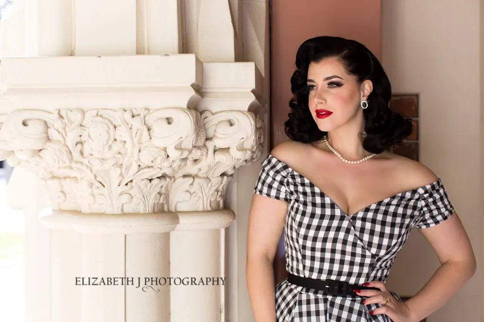 40-vintage 50 s Одри Хепберн Милая декольте качели fatale платье в черно-белую клеточку плюс Размер рокабилли платья в стиле Пинап
