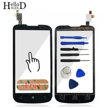 4.5 pulgadas highscreen pantalla táctil touch panel frontal de cristal del digitizador para lenovo a800 a 800 capacitiva sensor lente adhesiva libre