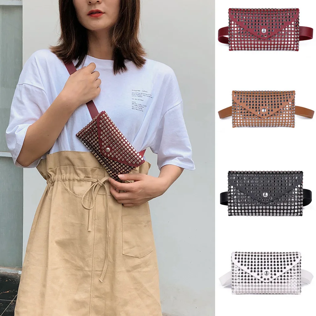 OCARDIAN Для женщин Открытый однотонный висячий замок Универсальный Satchels с заклепками, на застежке, сумка спортивная нагрудная сумка, сумка на поясном ремне очеловеченным меню 1 июля
