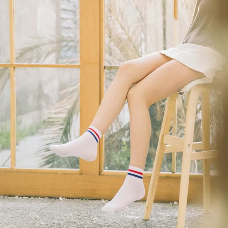 [COSPLACOOL] женские школьные полосатые носки в стиле Харадзюку носки для катания на коньках для влюбленных пар meias masculino kawaii chaussette calcetines