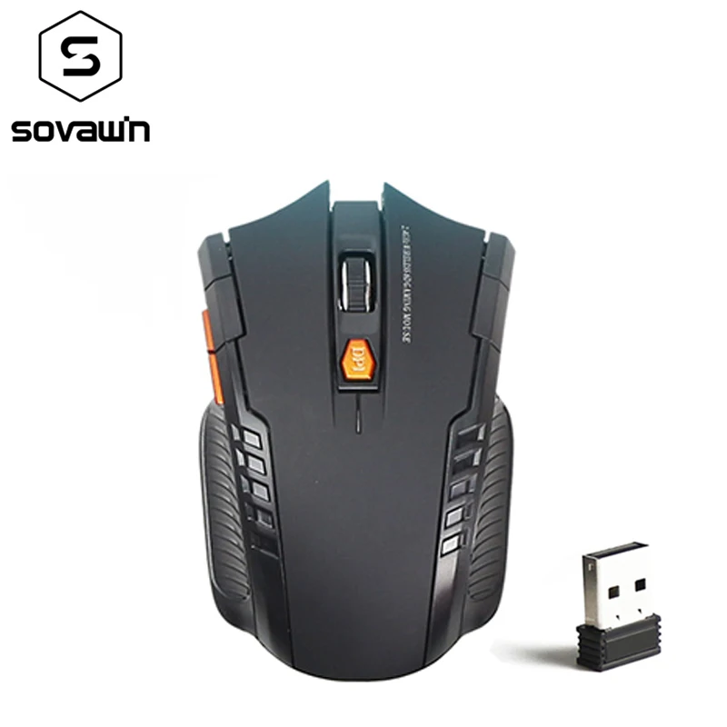 Беспроводная мини мышь SOVAWIN портативная эргономичная оптическая игровая 2000 DPI USB 2