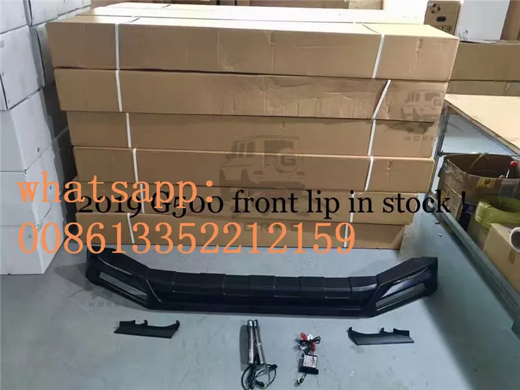 G CLASS G500 B style front lip fit for 2019 year G wagon G500 with lights (9)