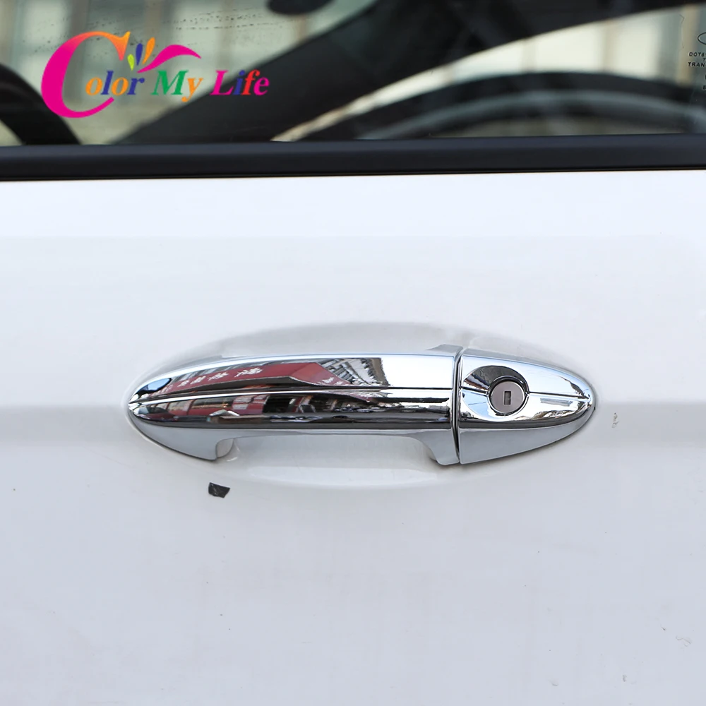 ABS внешняя дверная чаша Защитная крышка Автомобильная дверная ручка наклейка для Ford Ecosport Fiesta 2012 2013