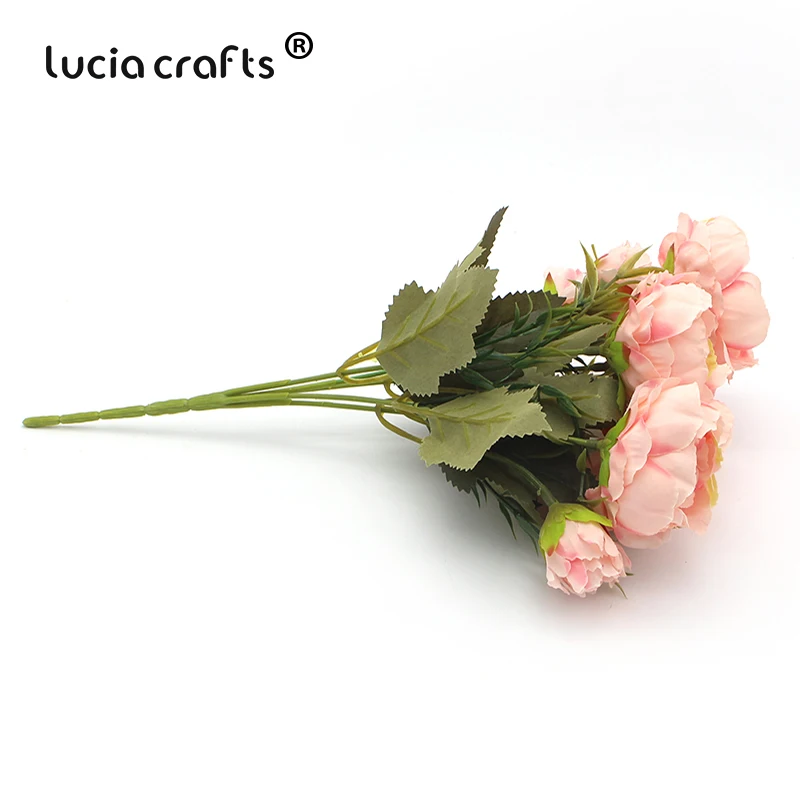 Lucia crafts 1 букет, 8 головок искусственных цветов, свадебные пионы, вечерние украшения для дома, аксессуары для DIY A0311