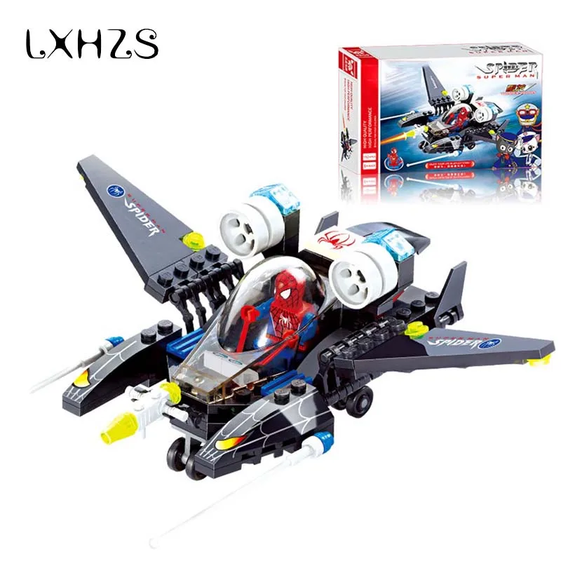 Spider Man Avengers Super Heroes Spiderman Airplane Fighter DIY